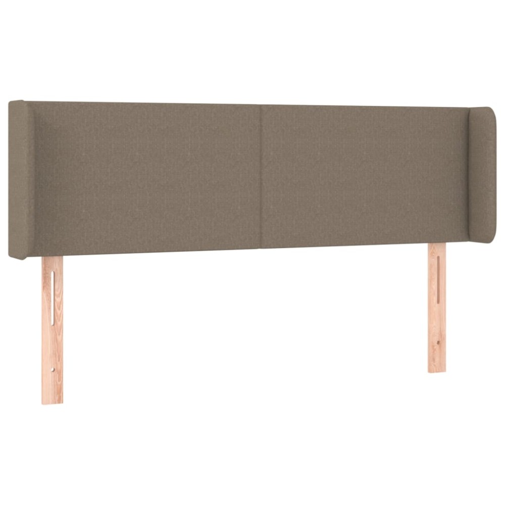 vidaXL Tăblie de pat cu aripioare gri taupe 147x16x78/88 cm textil