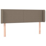 vidaXL Tăblie de pat cu aripioare gri taupe 147x16x78/88 cm textil