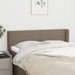 vidaXL Tăblie de pat cu aripioare gri taupe 147x16x78/88 cm textil