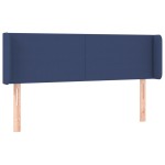 vidaXL Tăblie de pat cu aripioare, albastru, 147x16x78/88 cm textil vidaXL Tăblie de pat cu aripioare, albastru, 147x16x78/88 cm textil