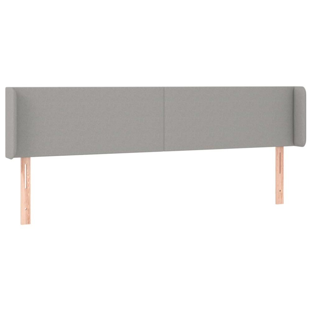 vidaXL Tăblie de pat cu aripioare gri deschis 163x16x78/88 cm textil