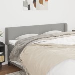 vidaXL Tăblie de pat cu aripioare gri deschis 163x16x78/88 cm textil vidaXL Tăblie de pat cu aripioare gri deschis 163x16x78/88 cm textil