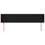 vidaXL Tăblie de pat cu aripioare negru 163x16x78/88 cm textil