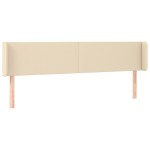 vidaXL Tăblie de pat cu aripioare crem 163x16x78/88 cm textil vidaXL Tăblie de pat cu aripioare crem 163x16x78/88 cm textil