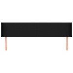 vidaXL Tăblie de pat cu aripioare negru 183x16x78/88 cm textil