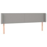 vidaXL Tăblie de pat cu aripioare gri deschis 203x16x78/88 cm textil