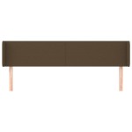 vidaXL Tăblie de pat cu aripioare maro închis 203x16x78/88 cm textil