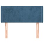 vidaXL Tăblie pat cu aripioare albastru închis 83x16x78/88 cm catifea