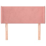 vidaXL Tăblie de pat cu aripioare roz 83x16x78/88 cm catifea