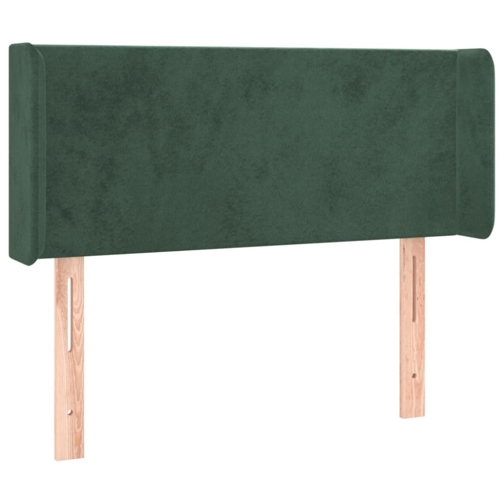 vidaXL Tăblie pat cu aripioare verde închis 93x16x78/88 cm catifea