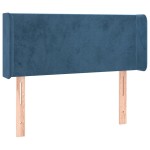 vidaXL Tăblie pat cu aripioare albastru închis 93x16x78/88 cm catifea vidaXL Tăblie pat cu aripioare albastru închis 93x16x78/88 cm catifea