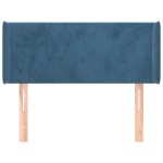 vidaXL Tăblie pat cu aripioare albastru închis 93x16x78/88 cm catifea vidaXL Tăblie pat cu aripioare albastru închis 93x16x78/88 cm catifea