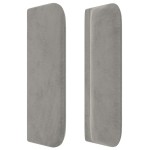 vidaXL Tăblie de pat cu aripioare gri deschis 103x16x78/88 cm catifea
