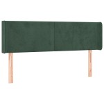 vidaXL Tăblie de pat cu aripioare verde închis 147x16x78/88 cm catifea