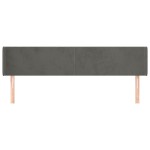 vidaXL Tăblie de pat cu aripioare gri închis 163x16x78/88 cm catifea vidaXL Tăblie de pat cu aripioare gri închis 163x16x78/88 cm catifea