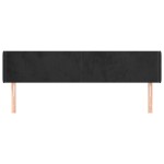 vidaXL Tăblie de pat cu aripioare negru 163x16x78/88 cm catifea
