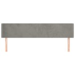 vidaXL Tăblie de pat cu aripioare gri deschis 183x16x78/88 cm catifea