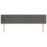 vidaXL Tăblie de pat cu aripioare gri închis 183x16x78/88 cm catifea vidaXL Tăblie de pat cu aripioare gri închis 183x16x78/88 cm catifea