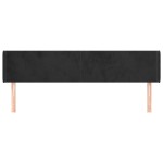 vidaXL Tăblie de pat cu aripioare negru 183x16x78/88 cm catifea