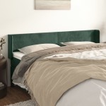 vidaXL Tăblie de pat cu aripioare verde închis 183x16x78/88 cm catifea vidaXL Tăblie de pat cu aripioare verde închis 183x16x78/88 cm catifea
