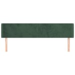 vidaXL Tăblie de pat cu aripioare verde închis 183x16x78/88 cm catifea vidaXL Tăblie de pat cu aripioare verde închis 183x16x78/88 cm catifea