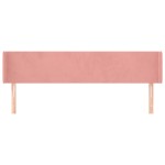 vidaXL Tăblie de pat cu aripioare roz 183x16x78/88 cm catifea