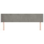 vidaXL Tăblie de pat cu aripioare gri deschis 203x16x78/88 cm catifea
