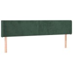 vidaXL Tăblie de pat cu aripioare verde închis 203x16x78/88 cm catifea