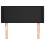 vidaXL Tăblie de pat cu aripioare negru 83x16x78/88 cm piele ecologică