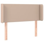 vidaXL Tăblie pat cu aripioare cappuccino 83x16x78/88 cm piele eco
