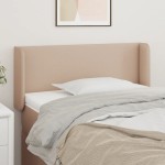vidaXL Tăblie pat cu aripioare cappuccino 83x16x78/88 cm piele eco