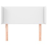 vidaXL Tăblie de pat cu aripioare alb 93x16x78/88 cm piele ecologică