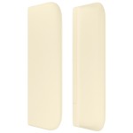 vidaXL Tăblie de pat cu aripioare crem 93x16x78/88 cm piele ecologică