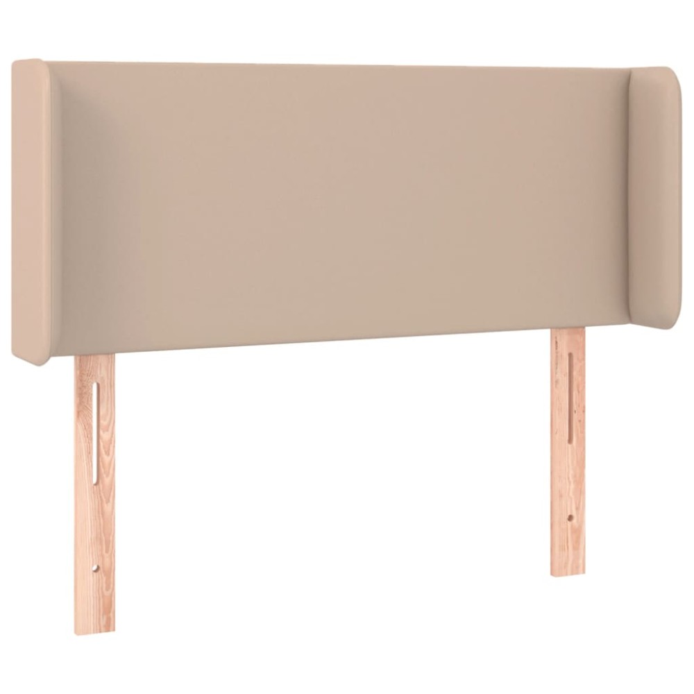 vidaXL Tăblie pat cu aripioare cappuccino 93x16x78/88 cm piele eco
