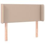 vidaXL Tăblie pat cu aripioare cappuccino 93x16x78/88 cm piele eco vidaXL Tăblie pat cu aripioare cappuccino 93x16x78/88 cm piele eco
