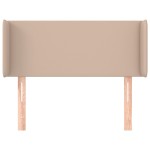 vidaXL Tăblie pat cu aripioare cappuccino 93x16x78/88 cm piele eco vidaXL Tăblie pat cu aripioare cappuccino 93x16x78/88 cm piele eco