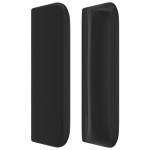 vidaXL Tăblie de pat cu aripioare negru 103x16x78/88cm piele ecologică