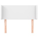 vidaXL Tăblie de pat cu aripioare alb 103x16x78/88 cm piele ecologică