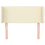 vidaXL Tăblie de pat cu aripioare crem 103x16x78/88 cm piele ecologică