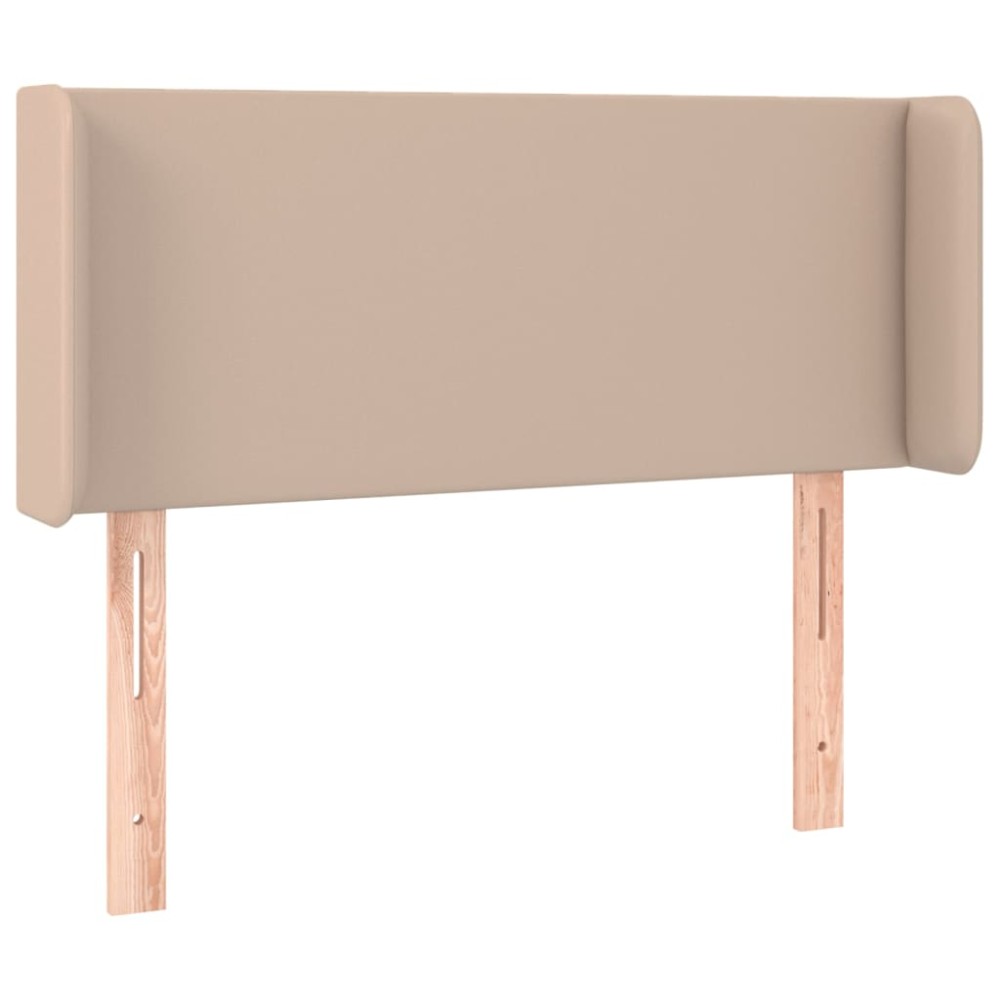 vidaXL Tăblie pat cu aripioare cappuccino 103x16x78/88cm piele eco