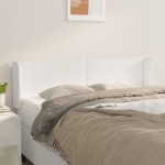 vidaXL Tăblie de pat cu aripioare alb 147x16x78/88 cm piele ecologică vidaXL Tăblie de pat cu aripioare alb 147x16x78/88 cm piele ecologică