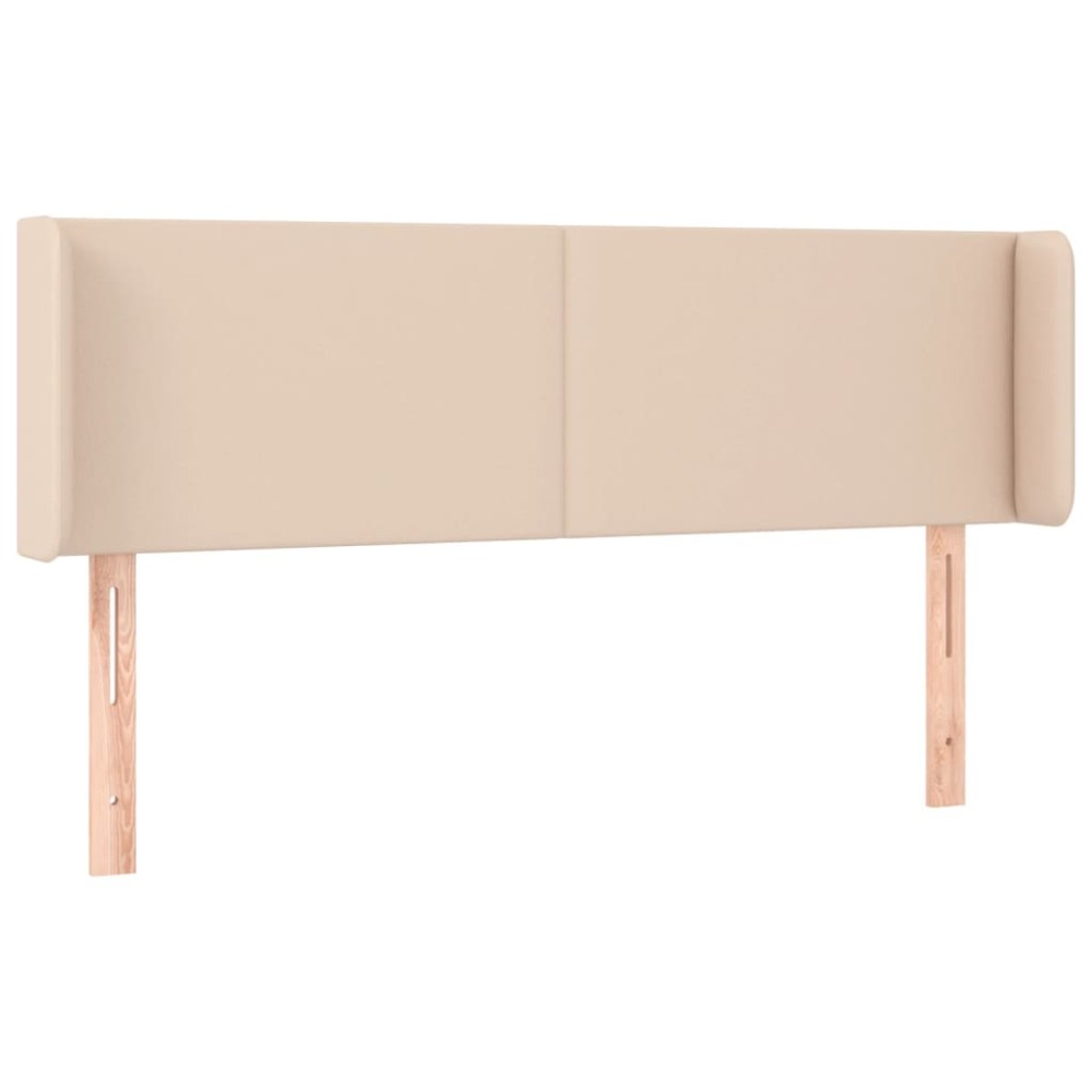 vidaXL Tăblie pat cu aripioare cappuccino 147x16x78/88cm piele eco