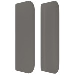 vidaXL Tăblie de pat cu aripioare gri 163x16x78/88 cm piele ecologică