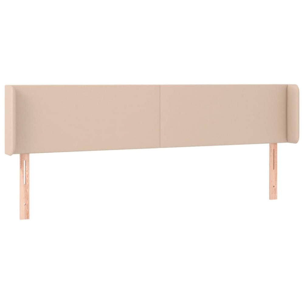 vidaXL Tăblie pat cu aripioare cappuccino 163x16x78/88 cm piele eco