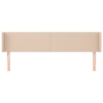 vidaXL Tăblie pat cu aripioare cappuccino 163x16x78/88 cm piele eco