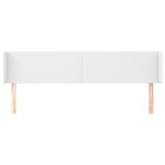 vidaXL Tăblie de pat cu aripioare alb 183x16x78/88 cm piele ecologică