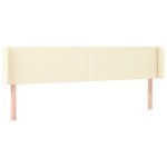 vidaXL Tăblie de pat cu aripioare crem 183x16x78/88 cm piele ecologică vidaXL Tăblie de pat cu aripioare crem 183x16x78/88 cm piele ecologică