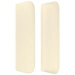 vidaXL Tăblie de pat cu aripioare crem 183x16x78/88 cm piele ecologică vidaXL Tăblie de pat cu aripioare crem 183x16x78/88 cm piele ecologică