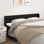 vidaXL Tăblie de pat cu aripioare negru 203x16x78/88cm piele ecologică vidaXL Tăblie de pat cu aripioare negru 203x16x78/88cm piele ecologică