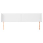 vidaXL Tăblie de pat cu aripioare alb 203x16x78/88 cm piele ecologică
